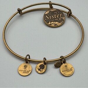 Alex and Ani “Like a Sister to Me” Rafaelian Gold Bangle Bracelet
